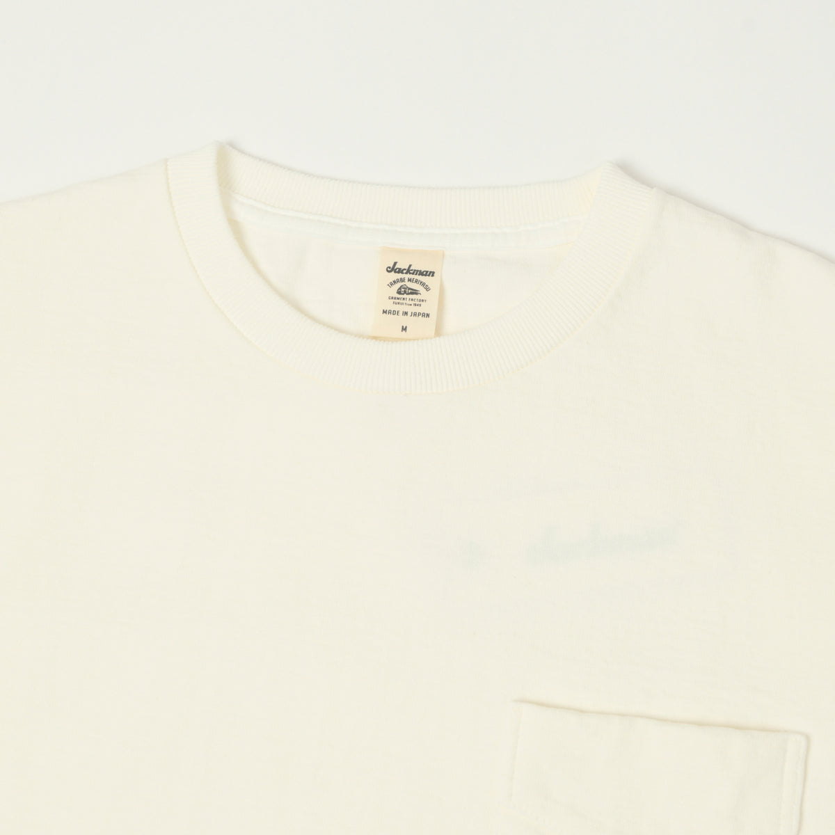 Jackman Dotsume Pocket T-Shirt - Off White