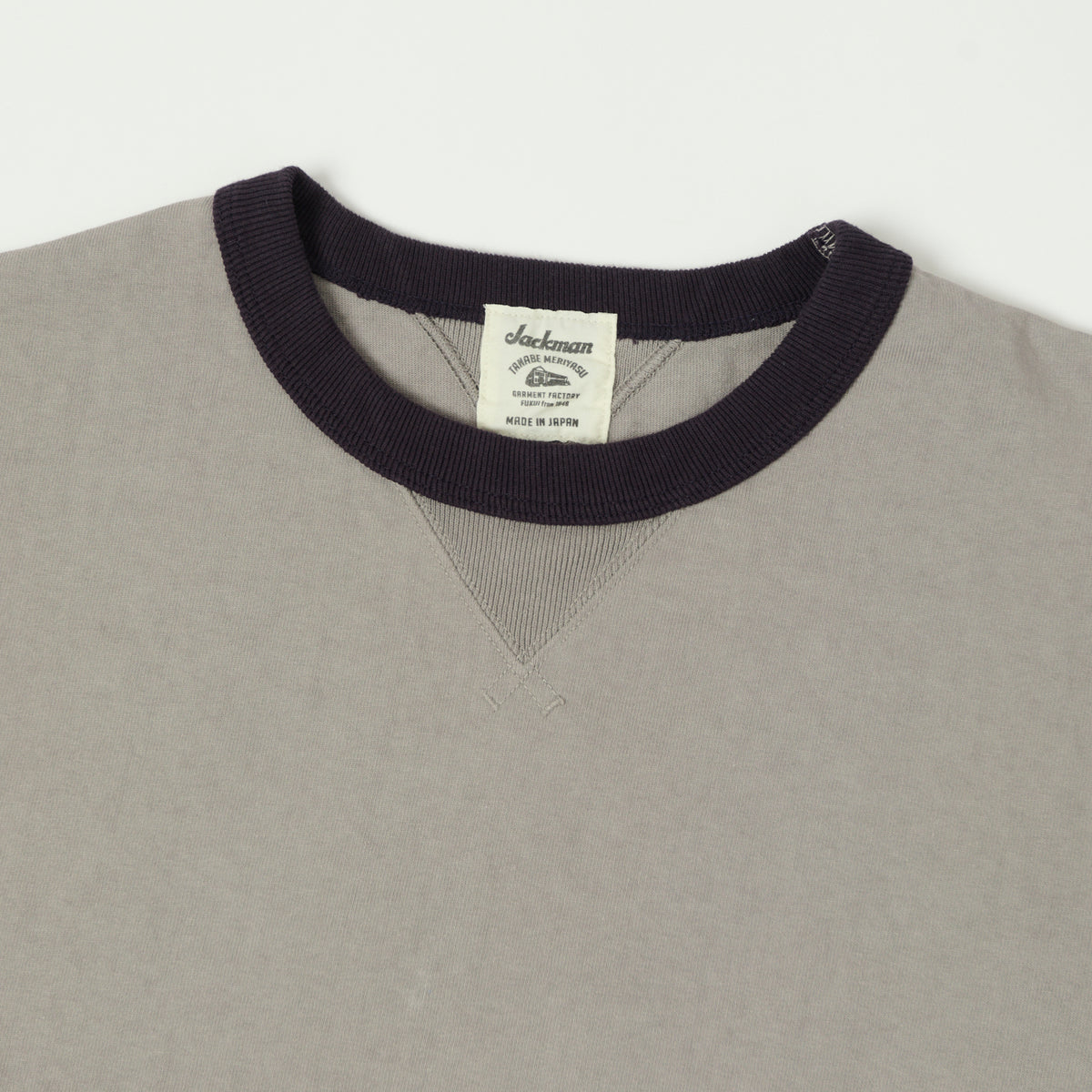Jackman Dotsume Rib T-Shirt - Grey/4C