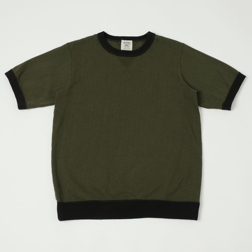 Jackman Dotsume Rib T-Shirt - Wood/Black