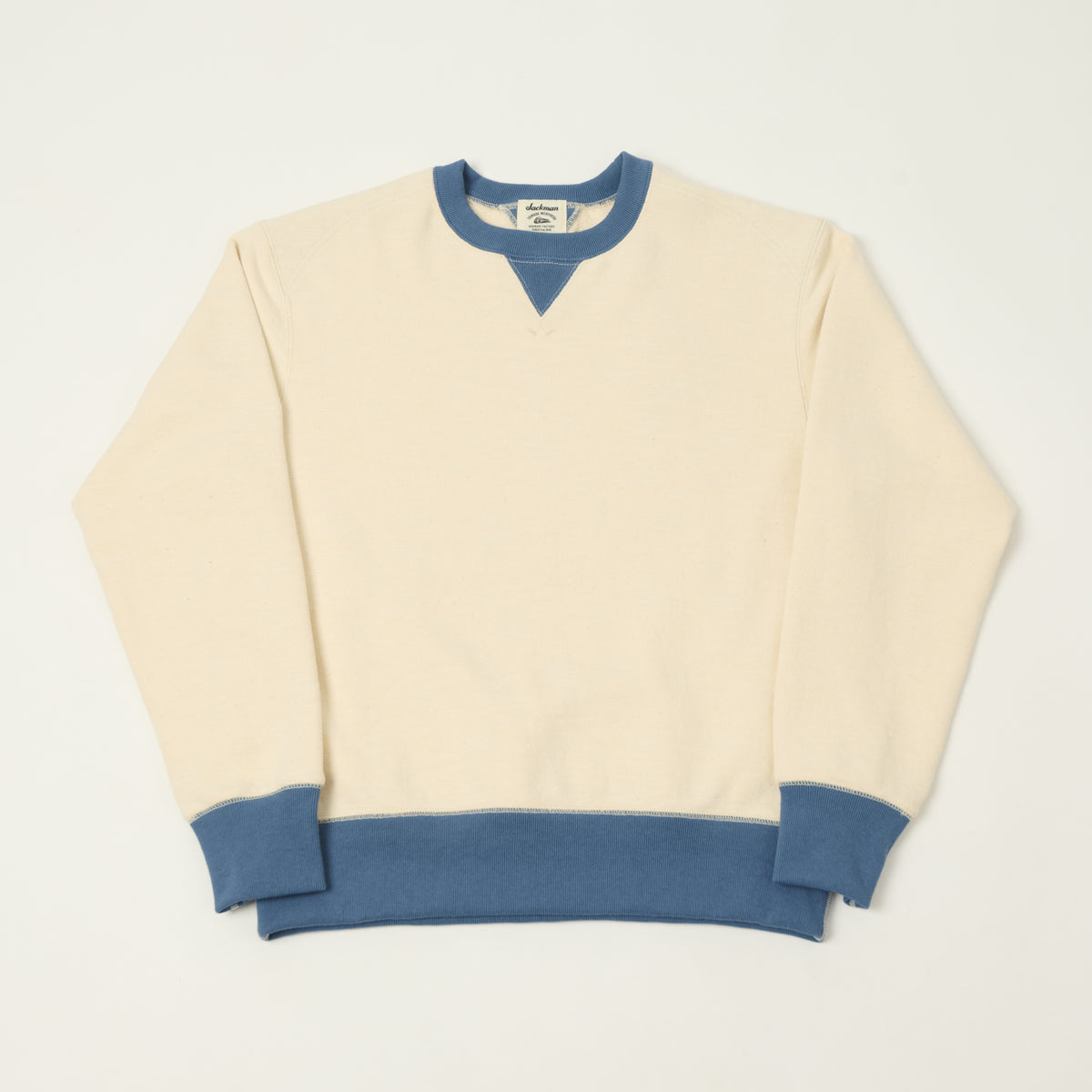 Jackman GG Crewneck Sweatshirt - Ecru/Retro Sax