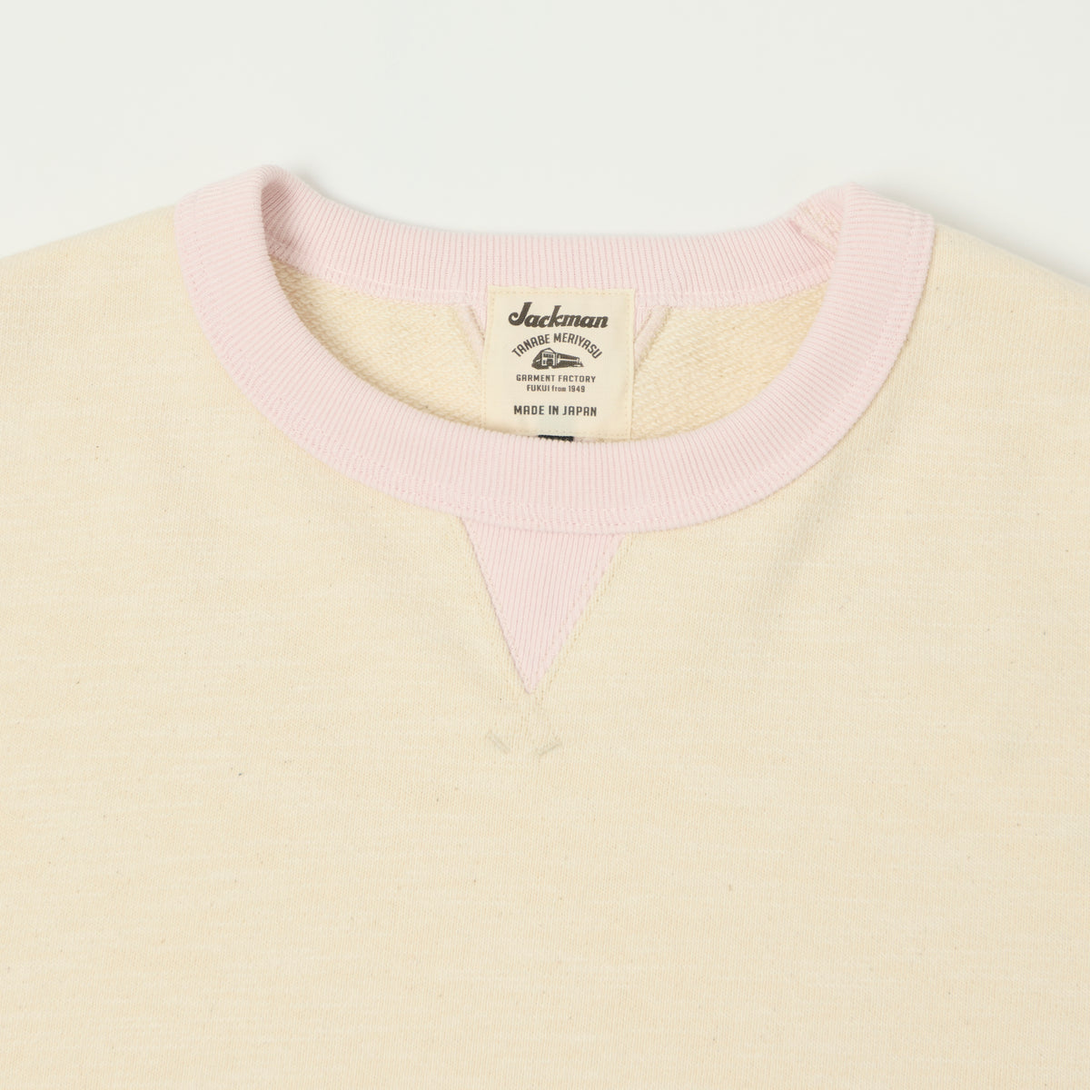 Jackman GG Crewneck Sweatshirt - Ecru/Pink