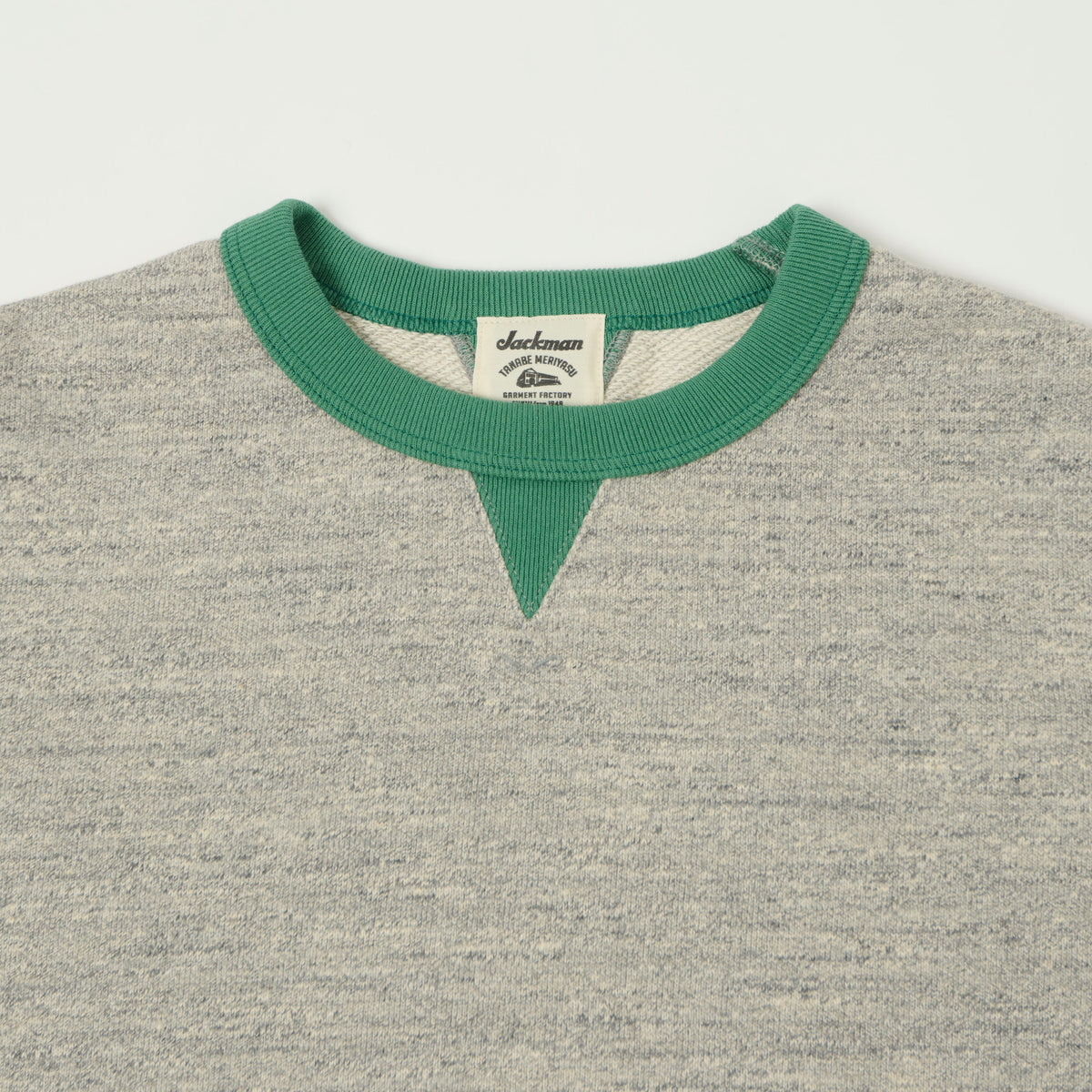 Jackman GG Crewneck Sweatshirt - Heather Grey/Green
