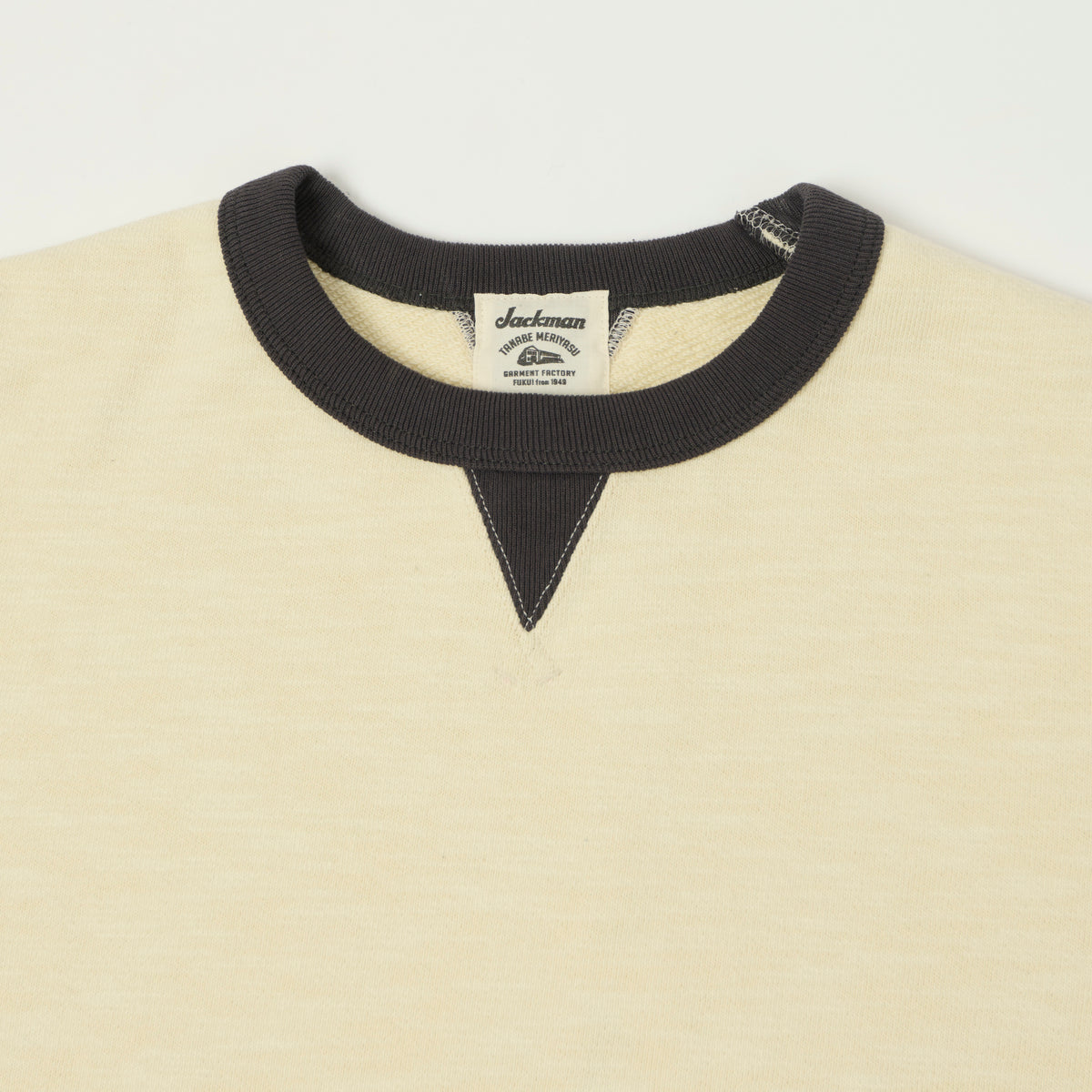 Jackman GG Crewneck Sweatshirt - Ivory/Ink Black