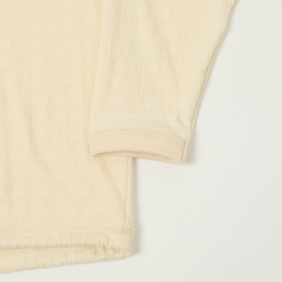 Jackman Jacquard Knit Long Sleeve Tee - Ecru