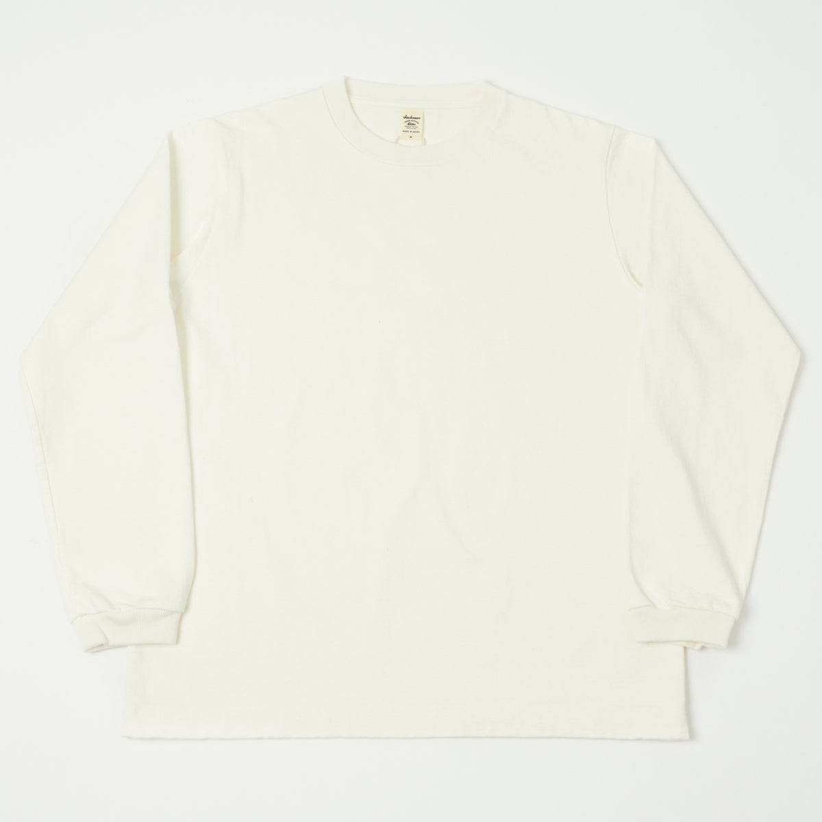 Jackman Long Sleeve Dotsume T-Shirt - Off White