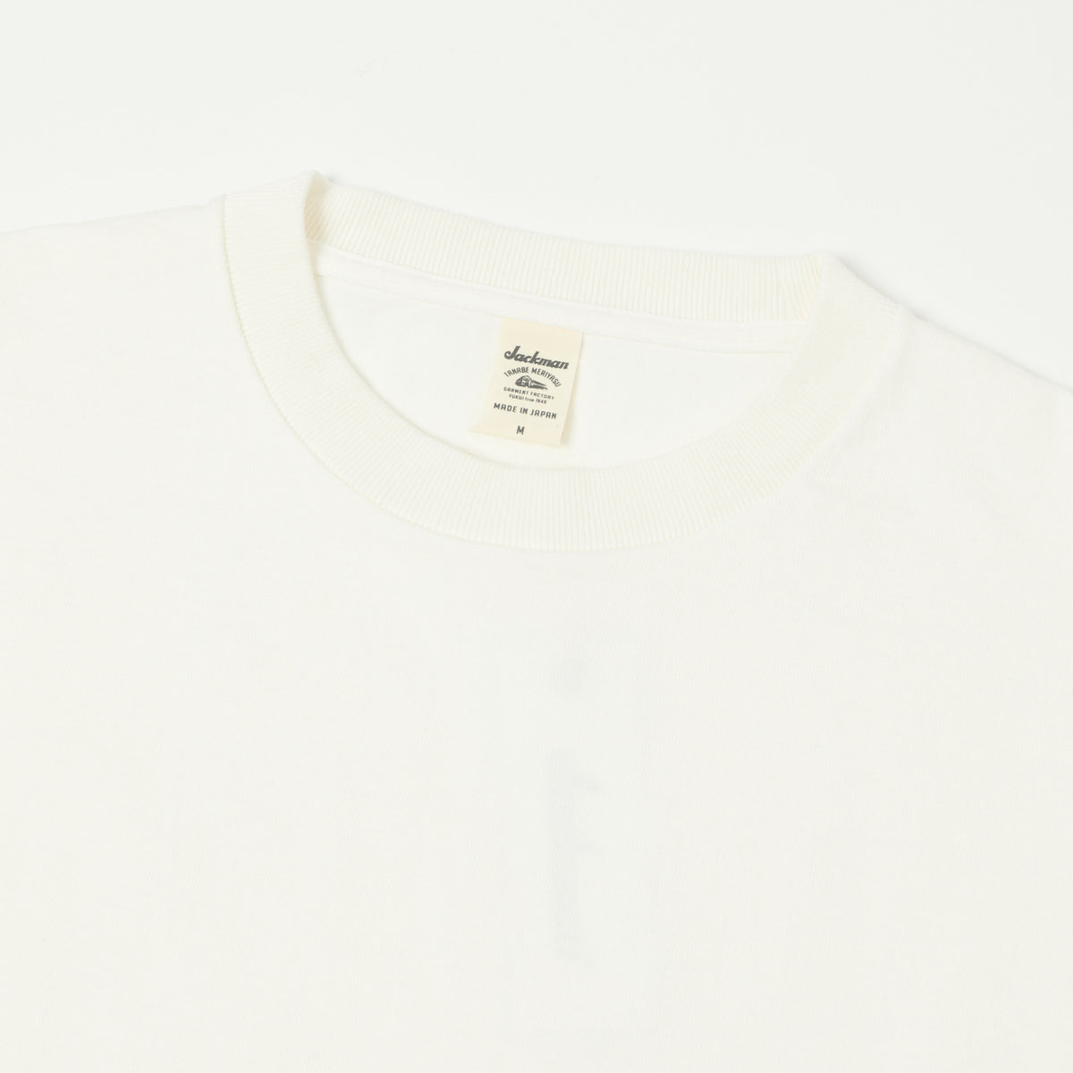 Jackman Long Sleeve Dotsume T-Shirt - Off White