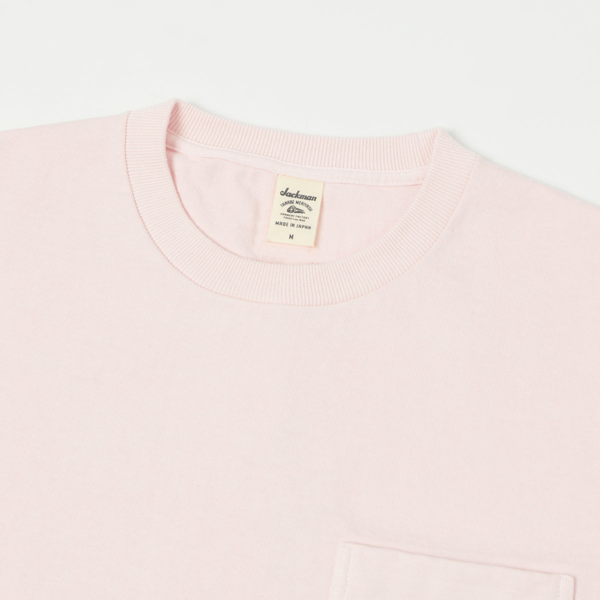 Jackman Dotsume Pocket T-Shirt - Pale Pink
