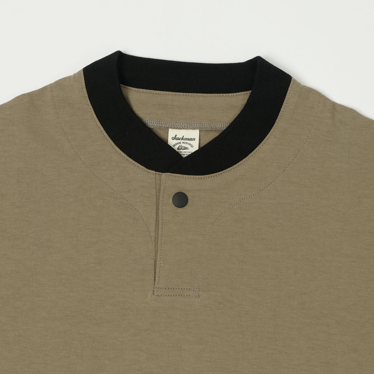 Jackman Grace GJ Neck T-Shirt - Sepia/Black