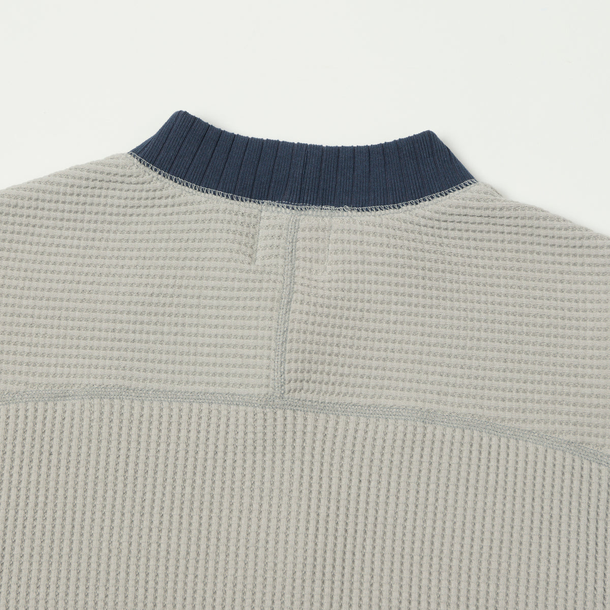 Jackman Midneck Waffle Sweatshirt - Grey/Navy