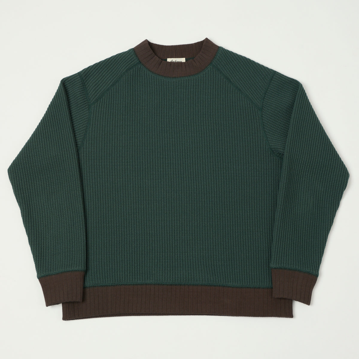 Jackman Midneck Waffle Sweatshirt - Ivy/Wood
