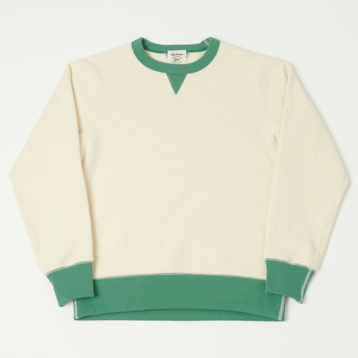 Jackman GG Crewneck Sweatshirt - Ivory/Green