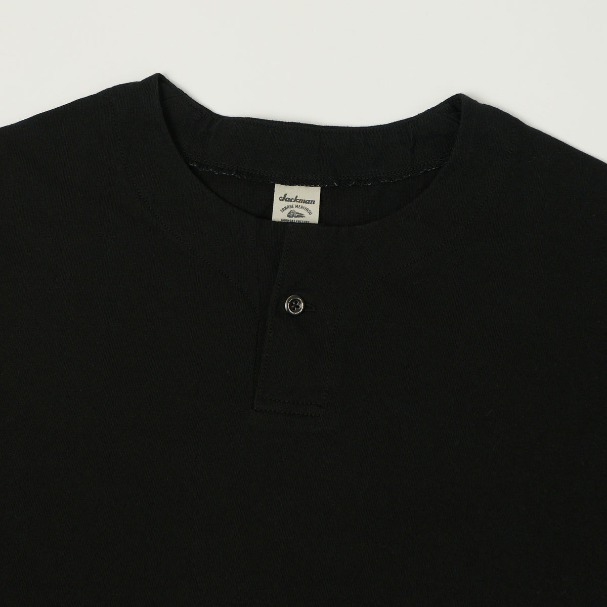 Jackman Long Sleeve Henley - Black