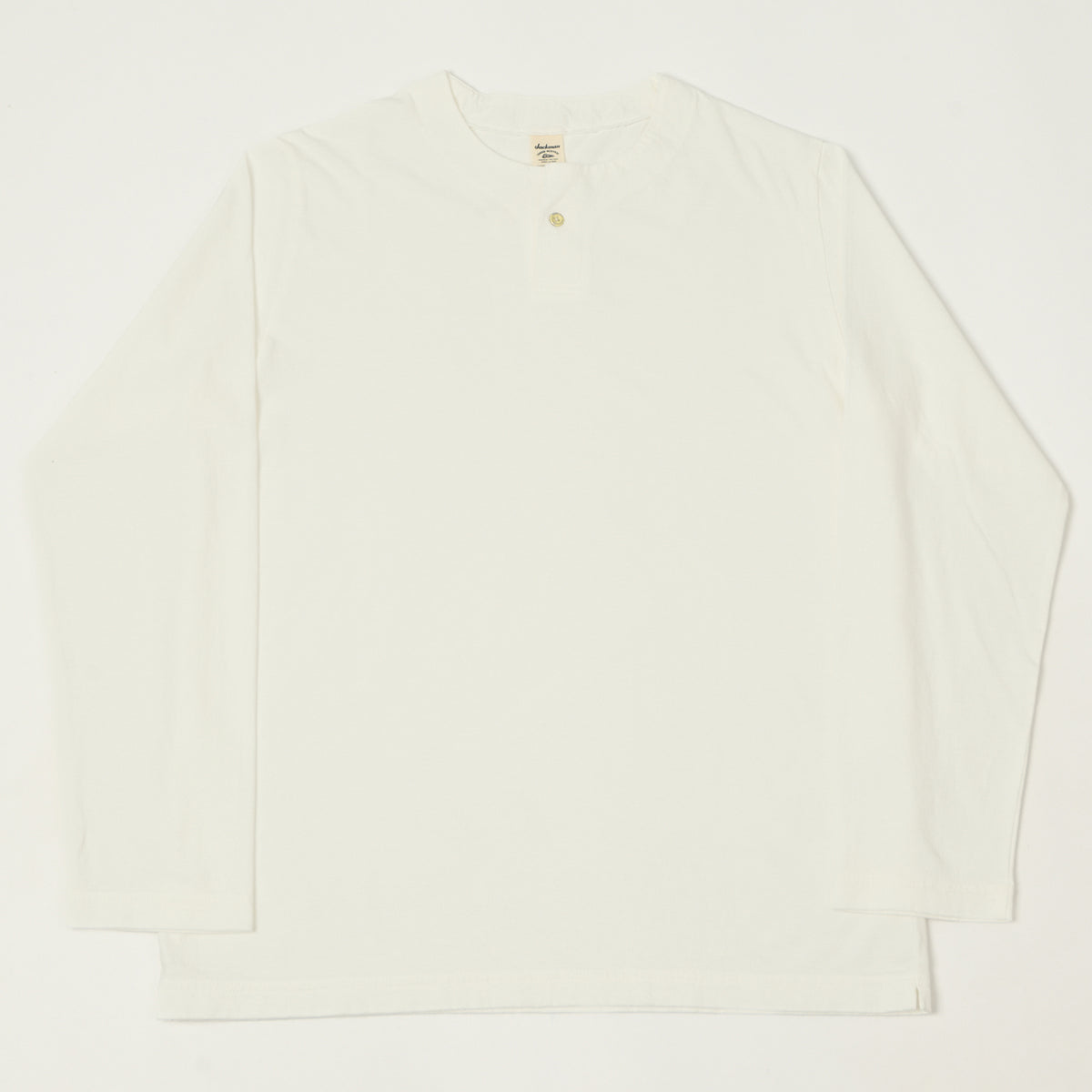 Jackman Long Sleeve Henley - White