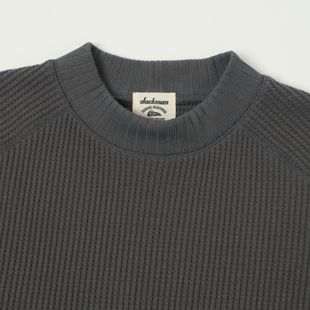 Jackman Midneck Waffle Sweatshirt - Dark Grey