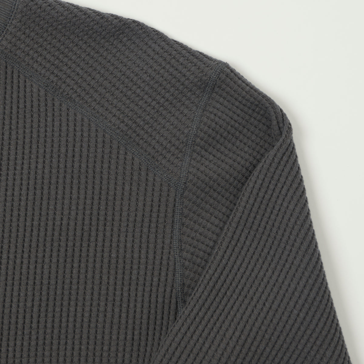 Jackman Midneck Waffle Sweatshirt - Dark Grey