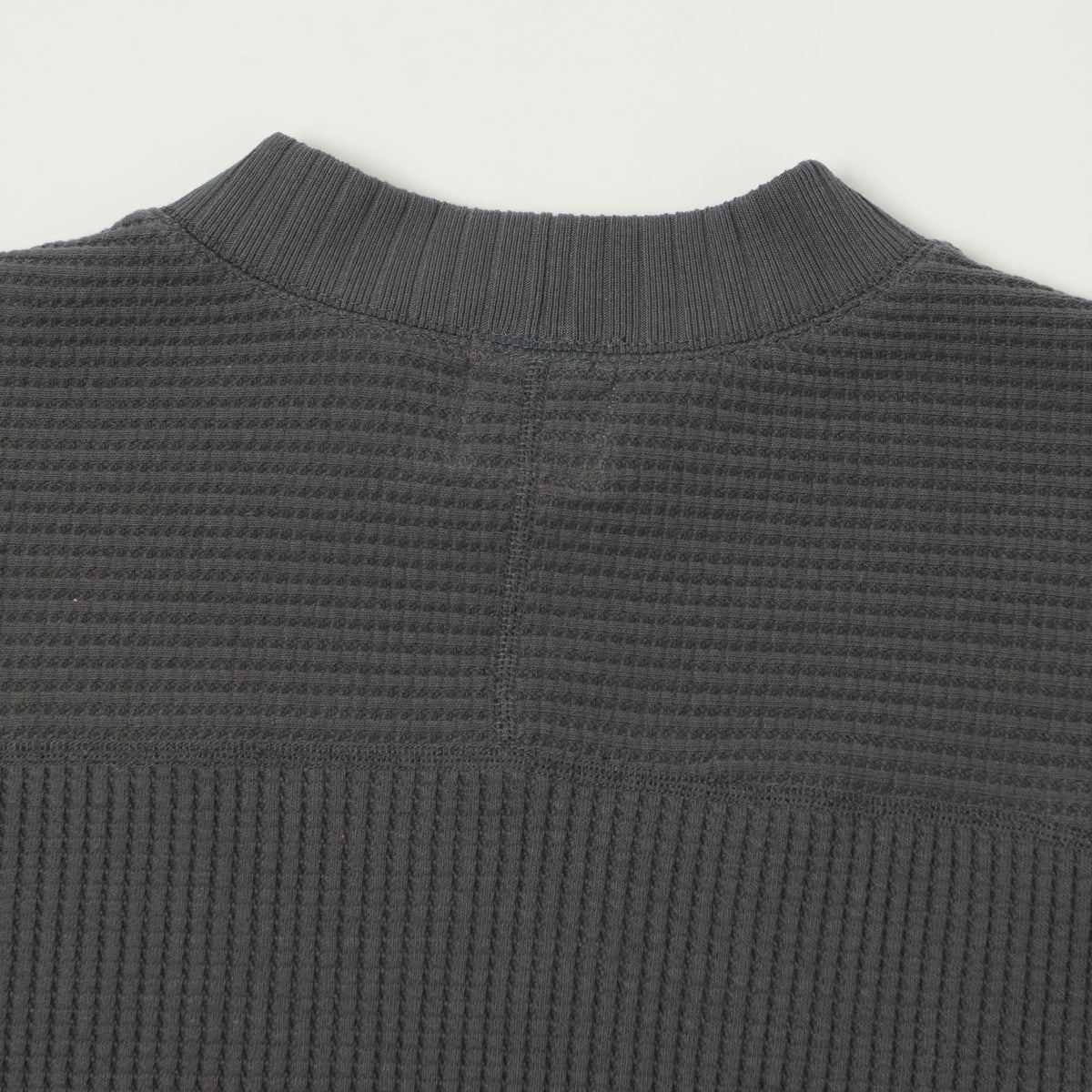 Jackman Midneck Waffle Sweatshirt - Dark Grey