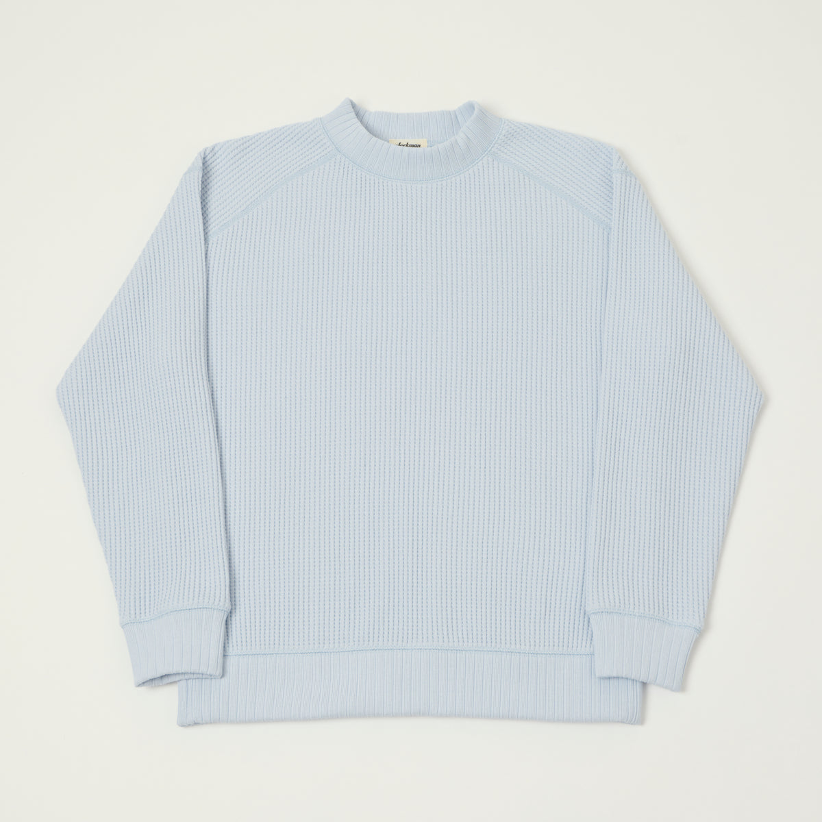 Jackman Midneck Waffle Sweatshirt - Ice Blue