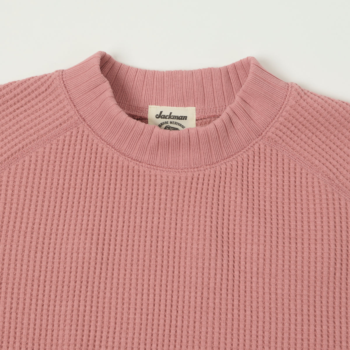 Jackman Midneck Waffle Sweatshirt - Old Raspberry