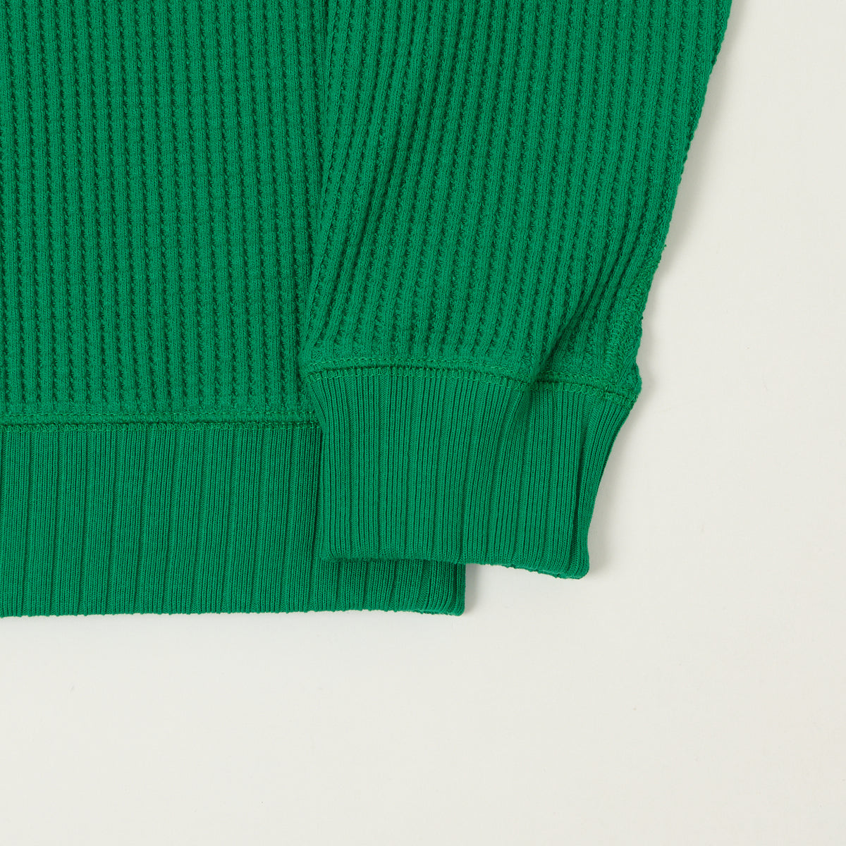 Jackman Midneck Waffle Sweatshirt - True Green