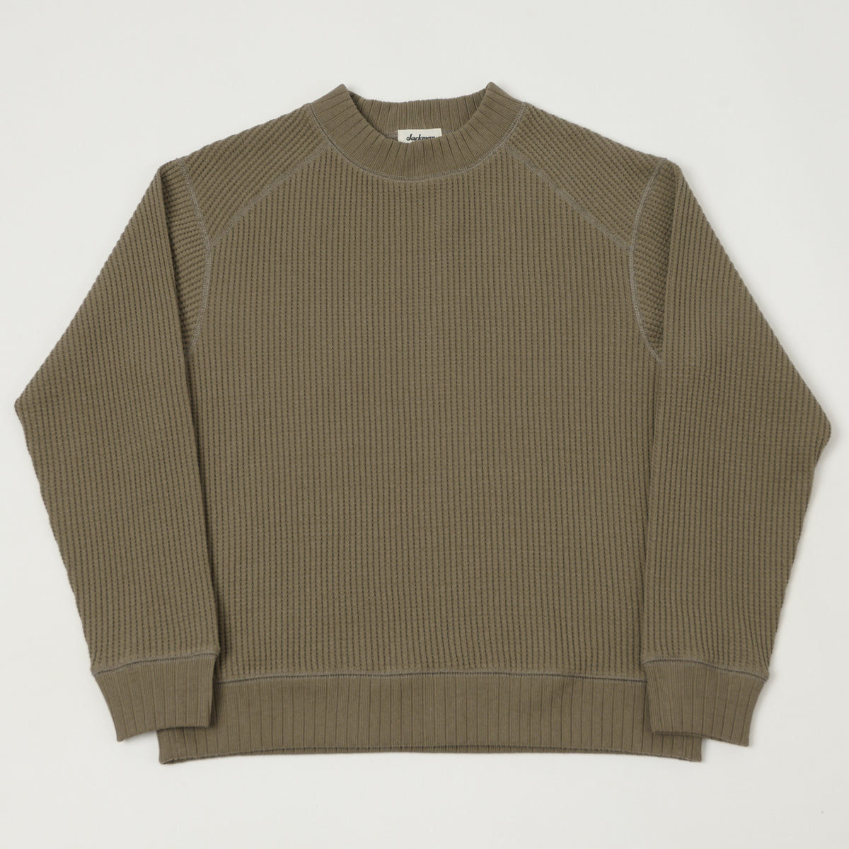 Jackman Midneck Waffle Sweatshirt - Sepia