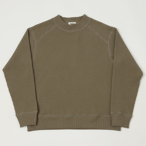 Jackman Midneck Waffle Sweatshirt - Sepia