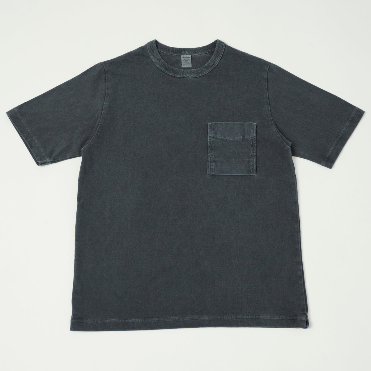 Jackman Pigment Dye Pocket T-Shirt - Fade Blue Grey