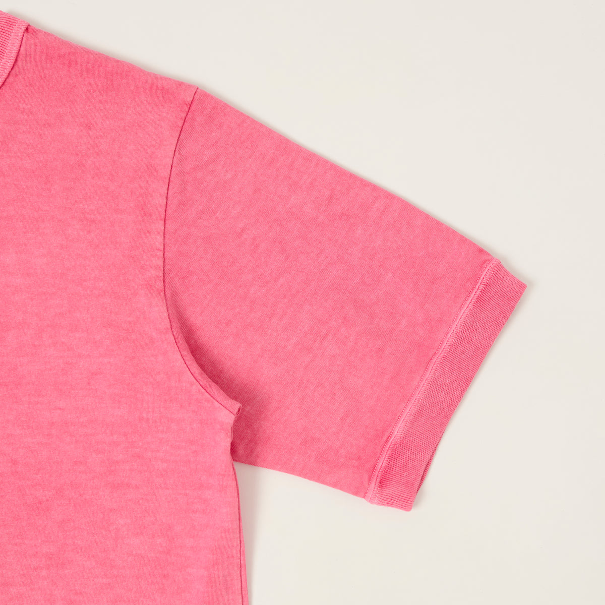 Jackman Dotsume Rib T-shirt - Fade Rose