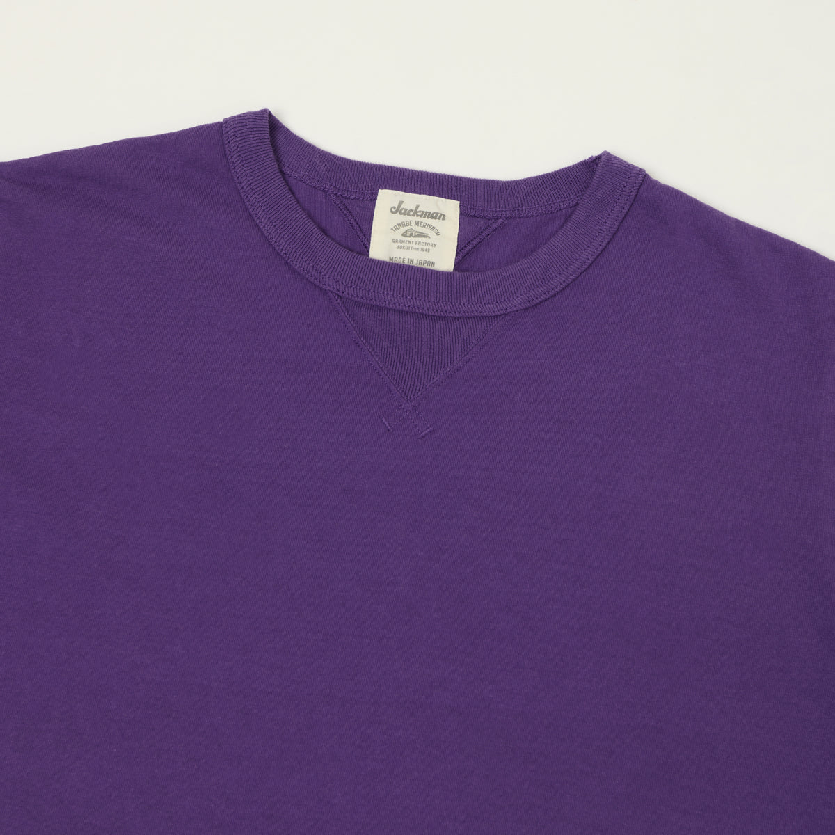 Jackman Dotsume Rib T-Shirt - Purple