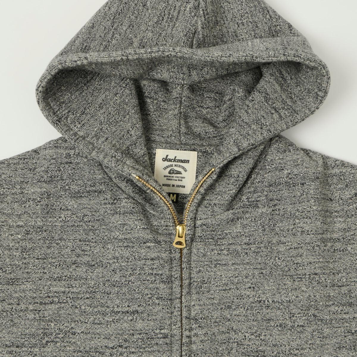 Jackman GG Zip Through Hoodie - Heather Charcoal