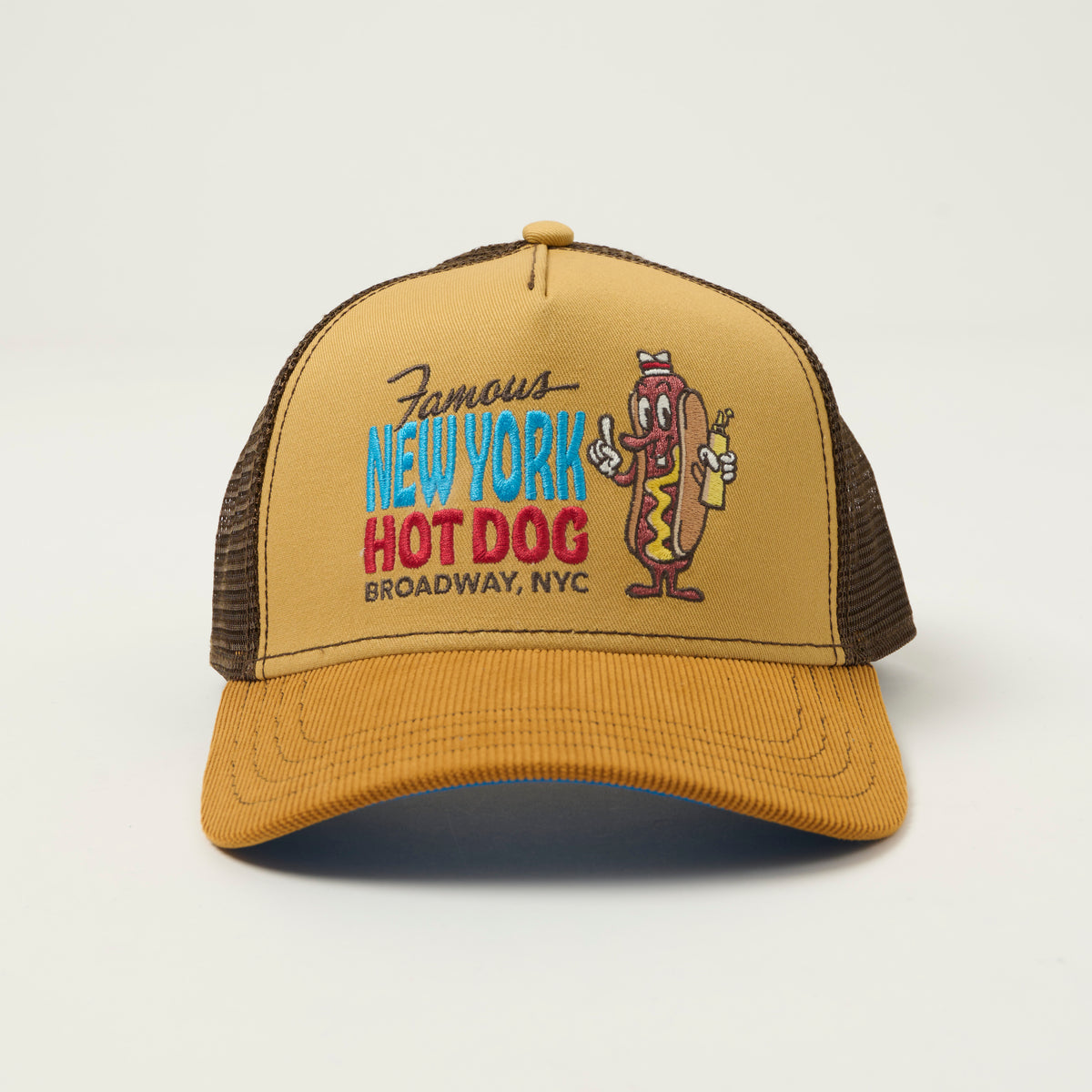 JJ Hats 'New York' Trucker Cap - Beige/Brown