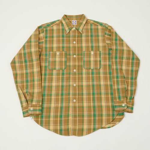 John Gluckow 1940s 'Storm' Flannel Shirt - Brown