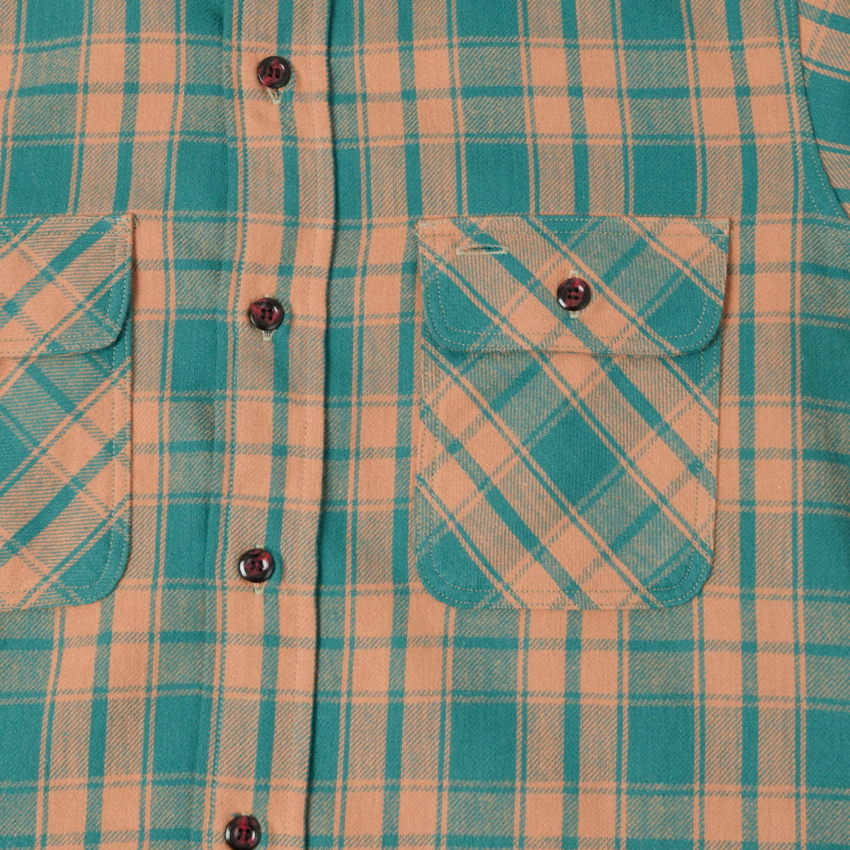 John Gluckow Lot. JG-06 'The Modern' Flannel Shirt - Salmon