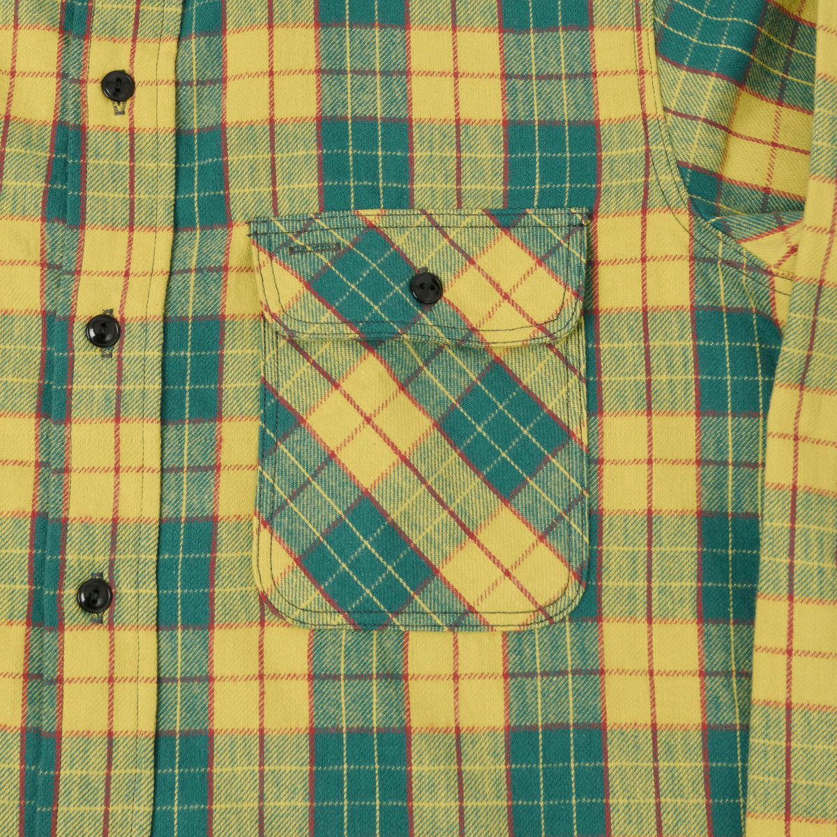 John Gluckow Lot. JG-06 'The Ancient' Flannel Shirt - Yellow