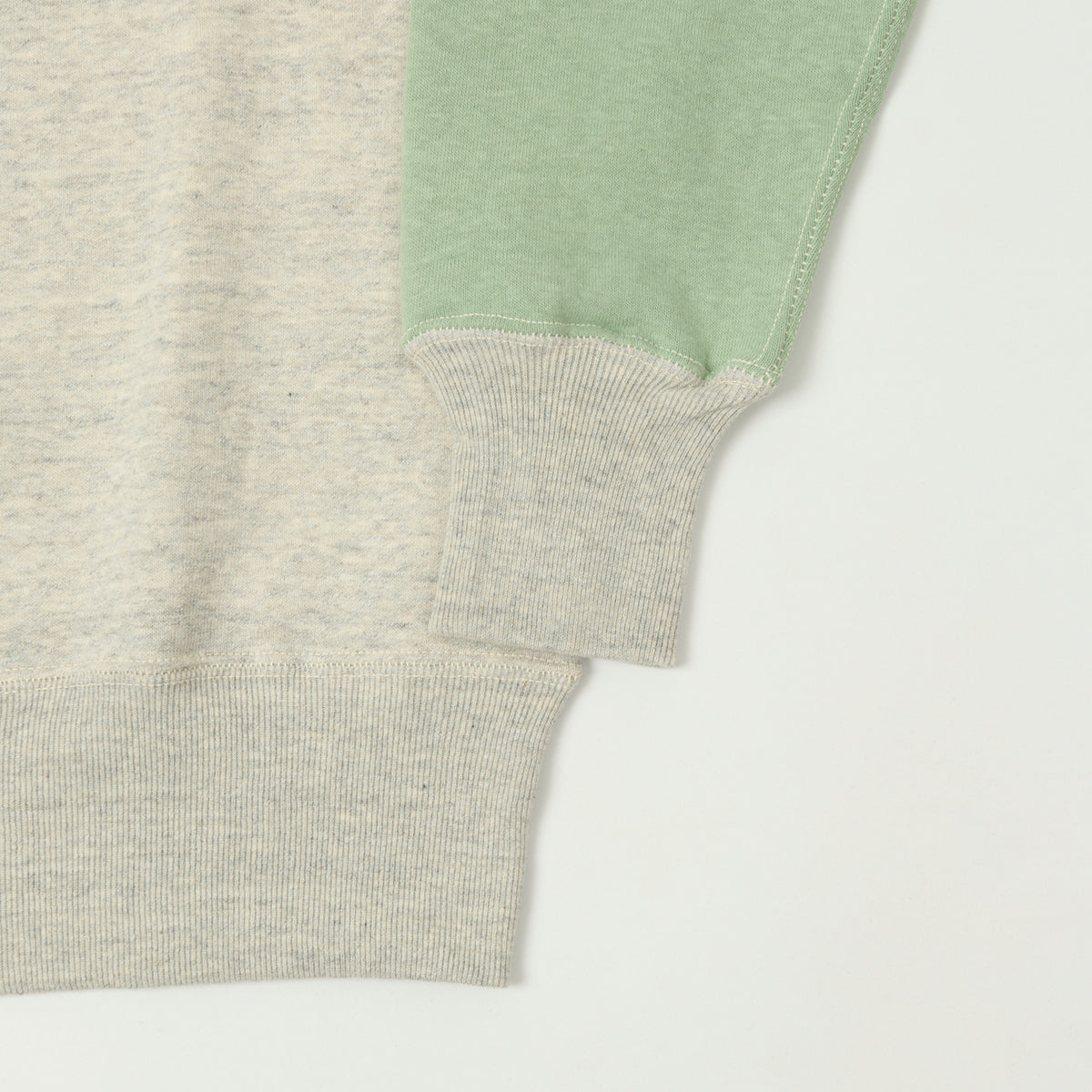 John Gluckow Lot. JG-CS20 Freedom Sleeve Sweatshirt - Oatmeal/Light Green