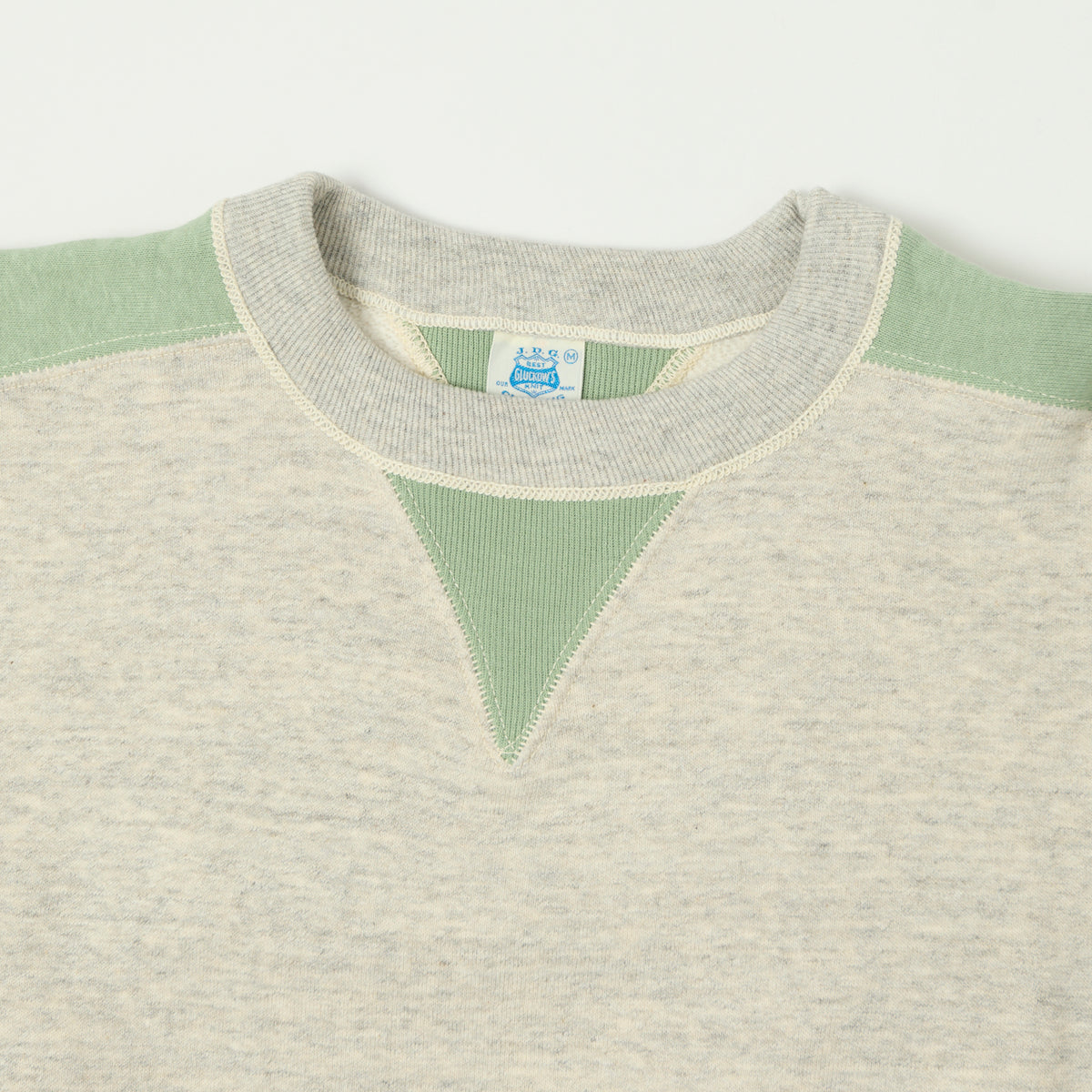 John Gluckow Lot. JG-CS20 Freedom Sleeve Sweatshirt - Oatmeal/Light Green