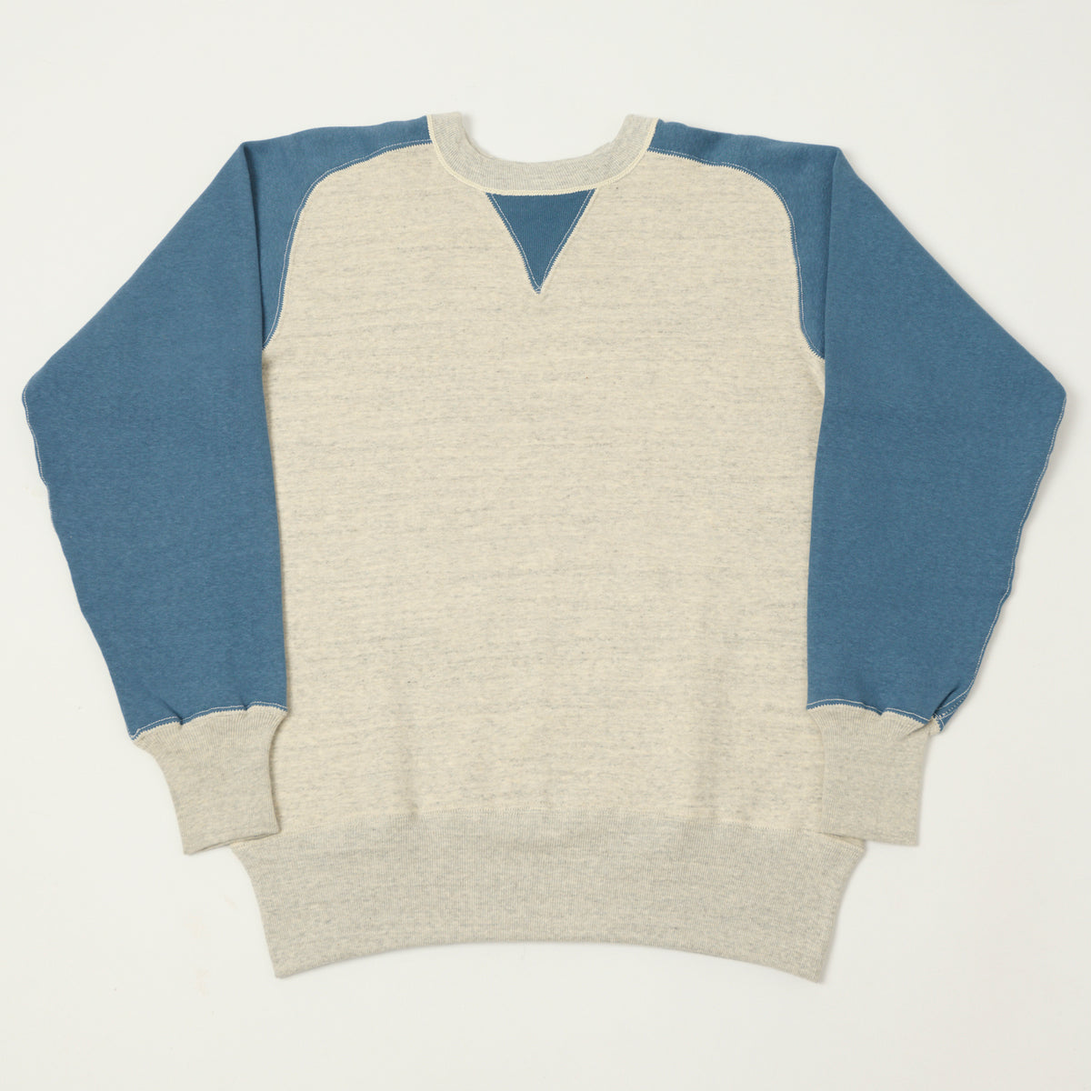 John Gluckow Lot. JG-CS20 Freedom Sleeve Sweatshirt - Oatmeal/Light Blue