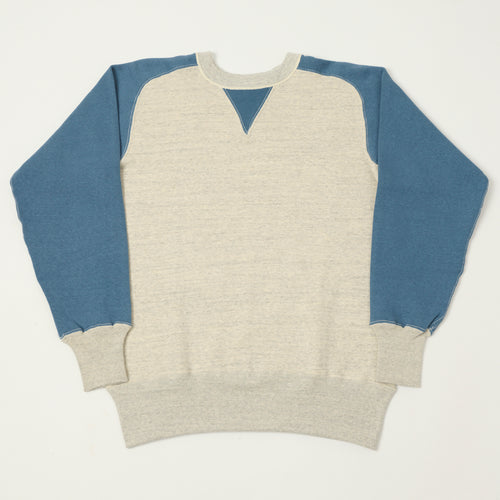 John Gluckow Lot. JG-CS20 Freedom Sleeve Sweatshirt - Oatmeal/Light Blue