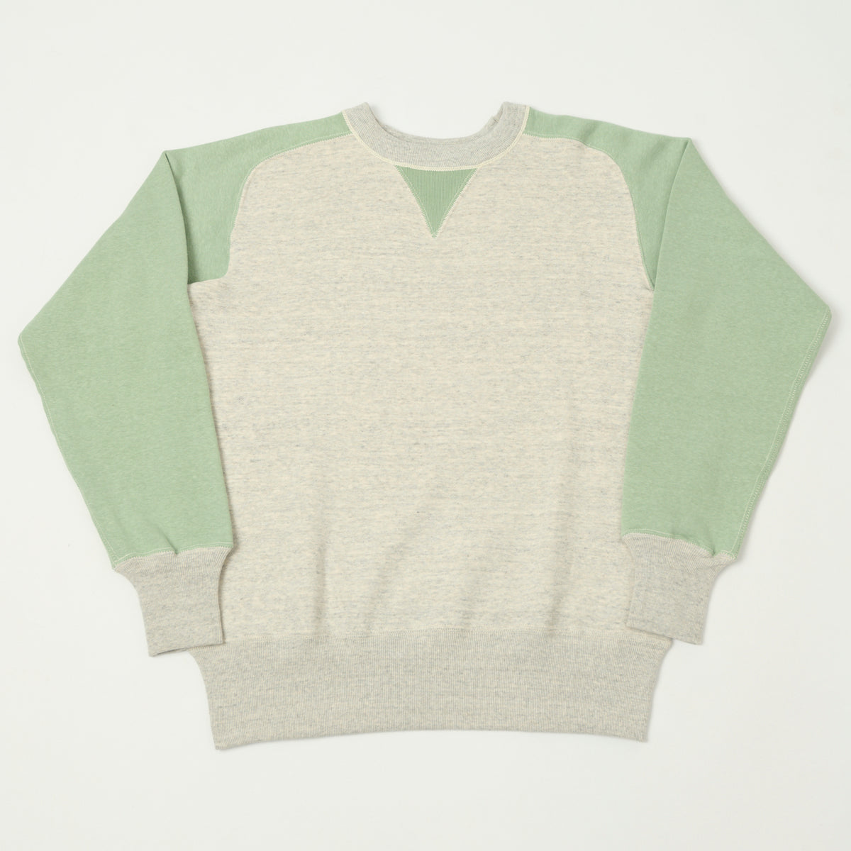 John Gluckow Lot. JG-CS20 Freedom Sleeve Sweatshirt - Oatmeal/Light Green