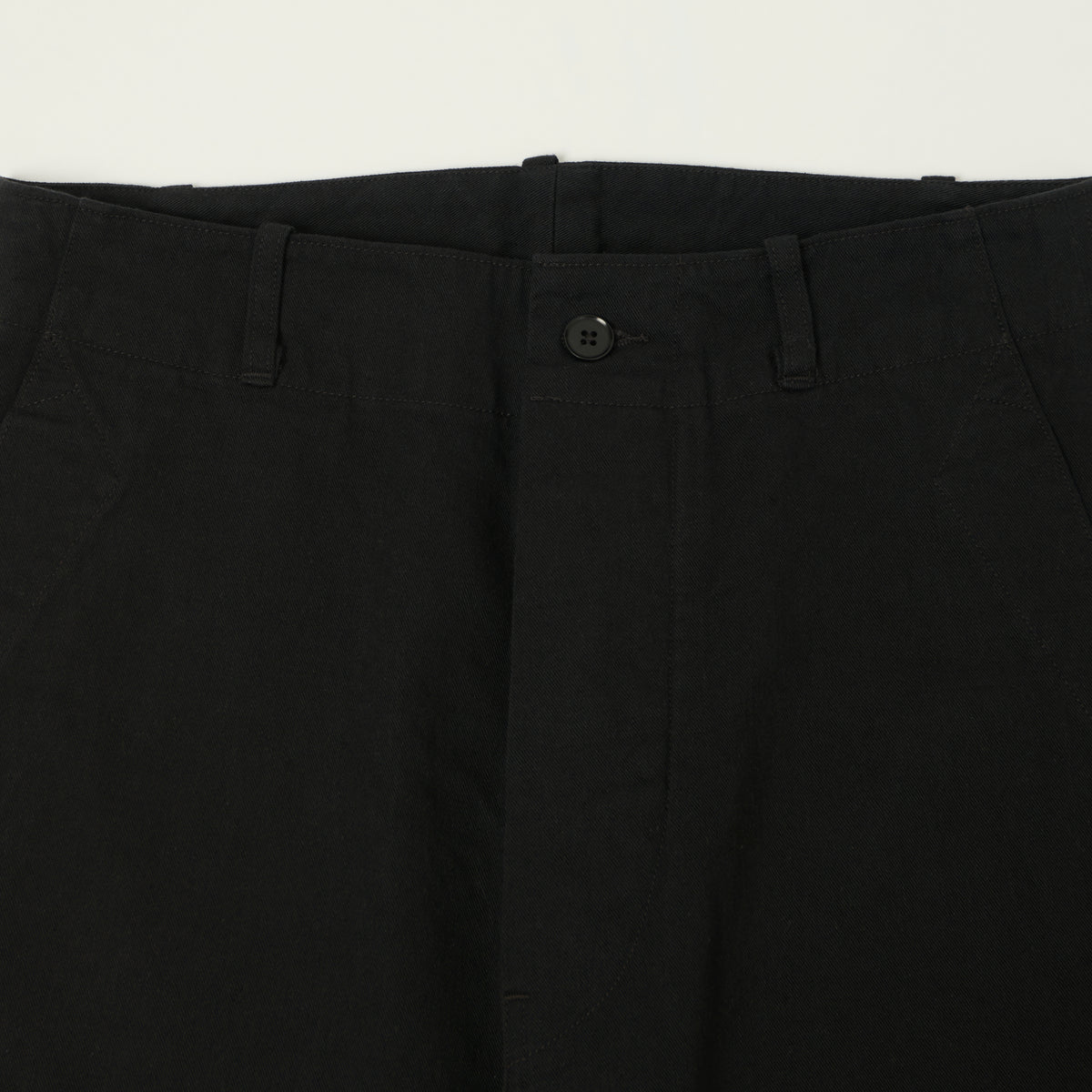 Kaptain Sunshine Cotton Drill Wide Pants - Black