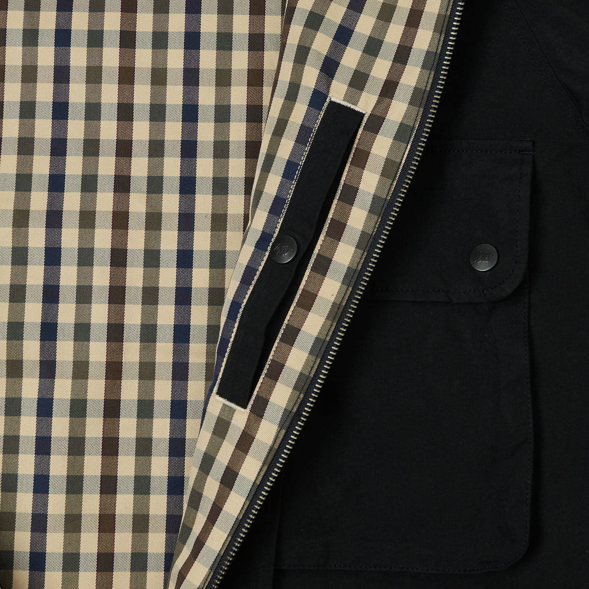 Knickerbocker 'Bay' Waxed Cotton/Nylon Jacket - Navy