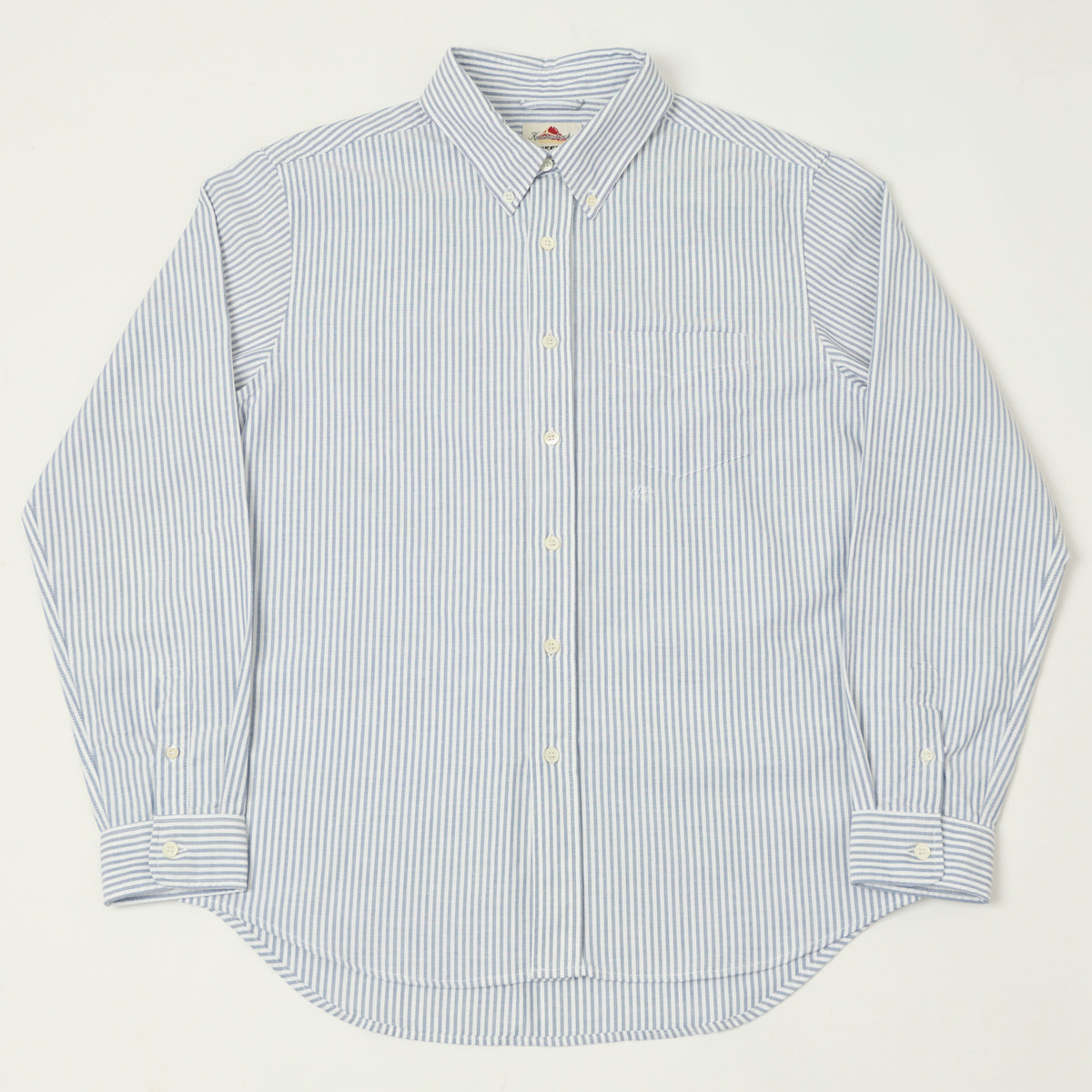 Knickerbocker 'Beefy' Oxford Button Down Shirt - Navy Stripe
