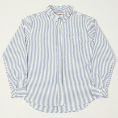 Knickerbocker 'Beefy' Oxford Button Down Shirt - Navy Stripe
