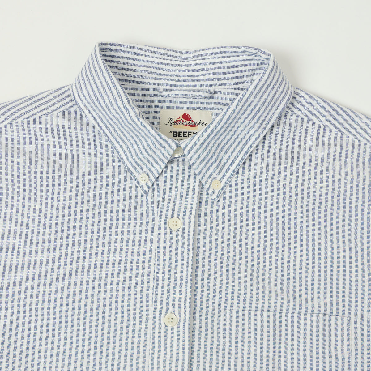 Knickerbocker 'Beefy' Oxford Button Down Shirt - Navy Stripe