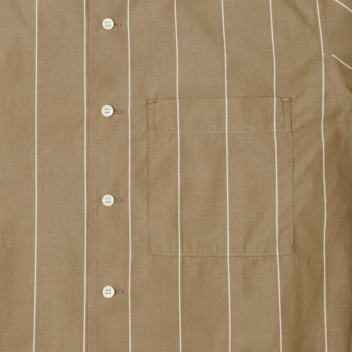 Knickerbocker Bowery Fine Cotton Shirt - Brown/White Stripe