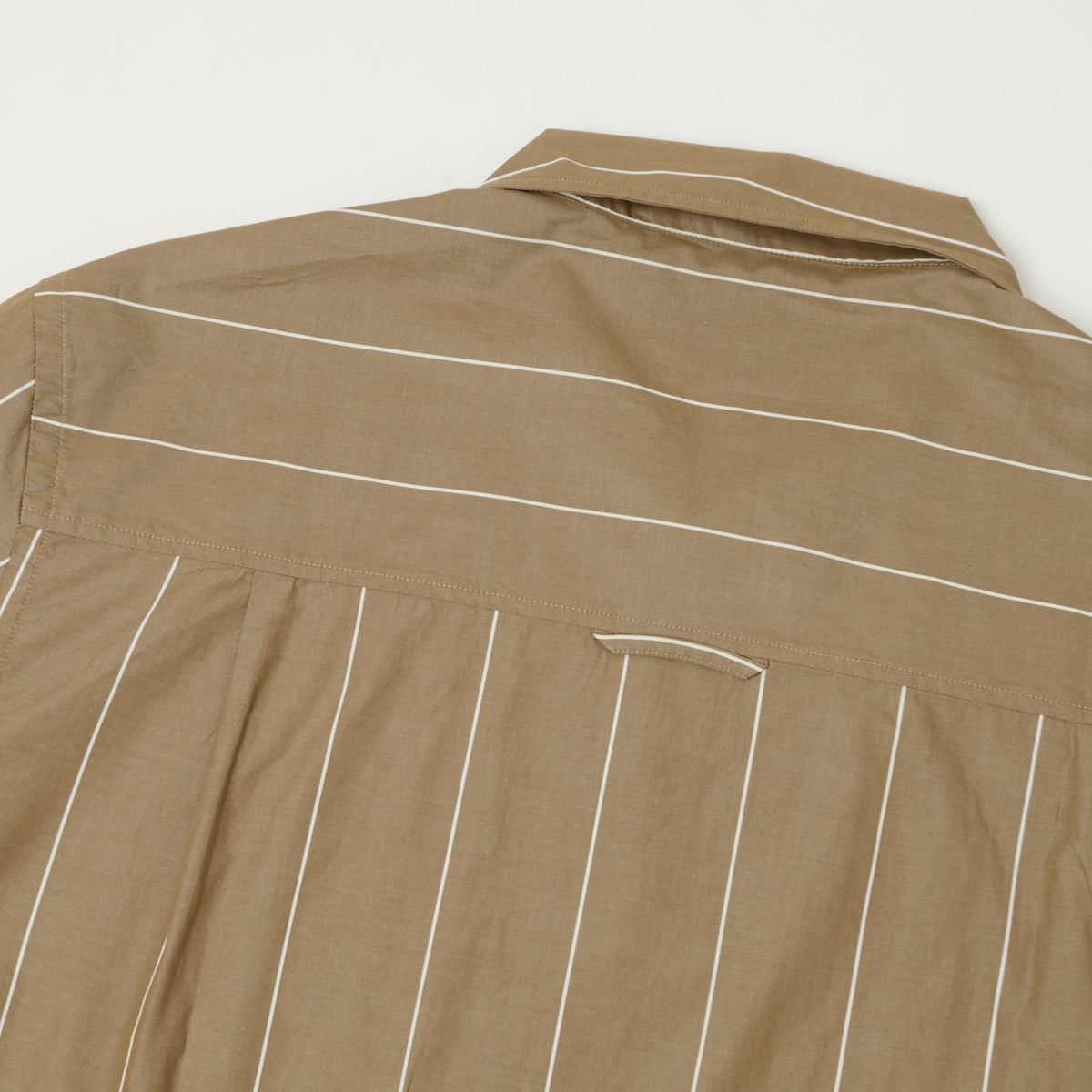 Knickerbocker Bowery Fine Cotton Shirt - Brown/White Stripe