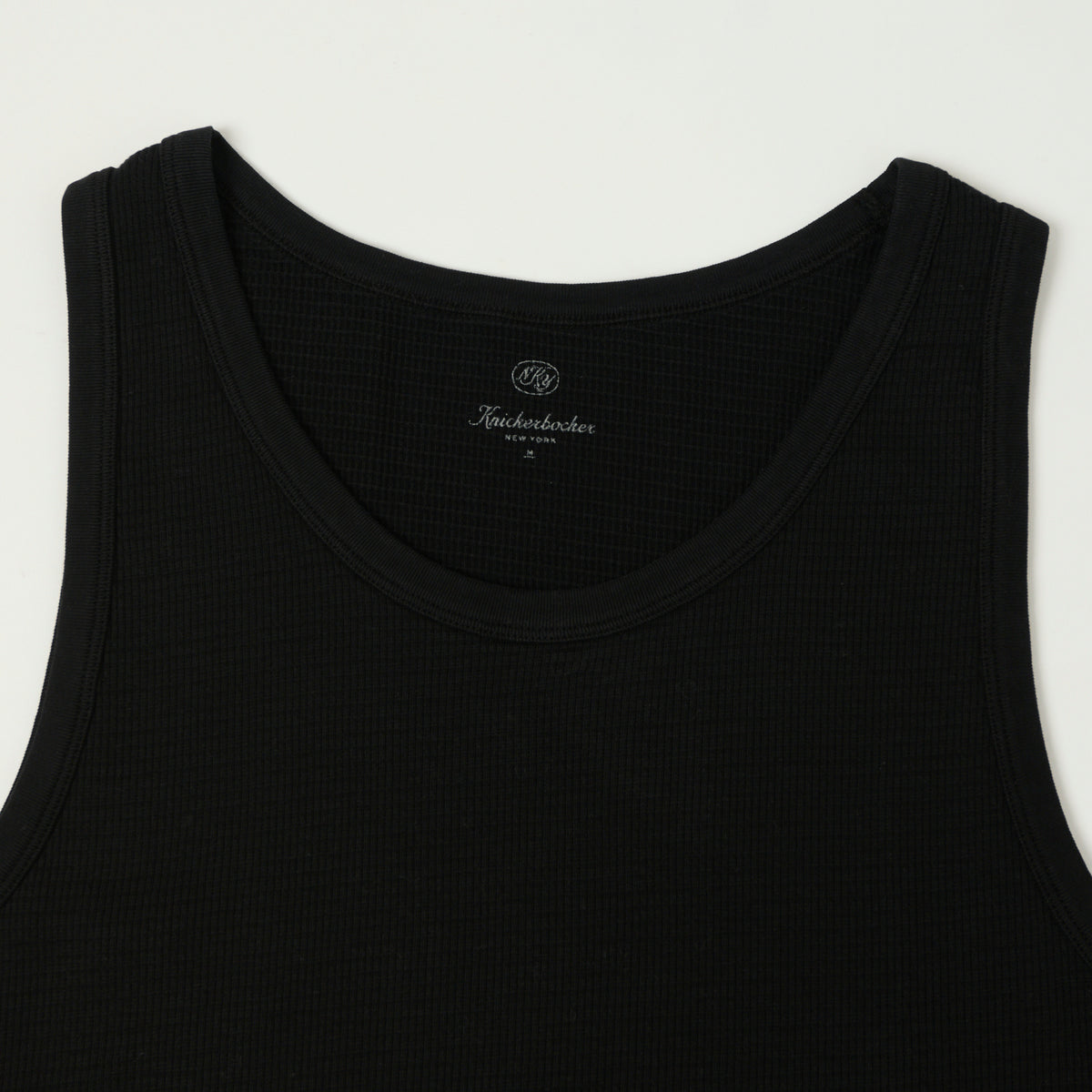 Knickerbocker Box Knit Tank - Black