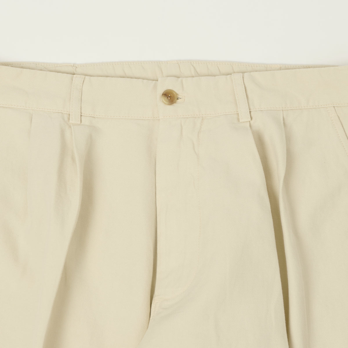 Knickerbocker 'Canal' Pleated Cotton Linen Trouser - Birch