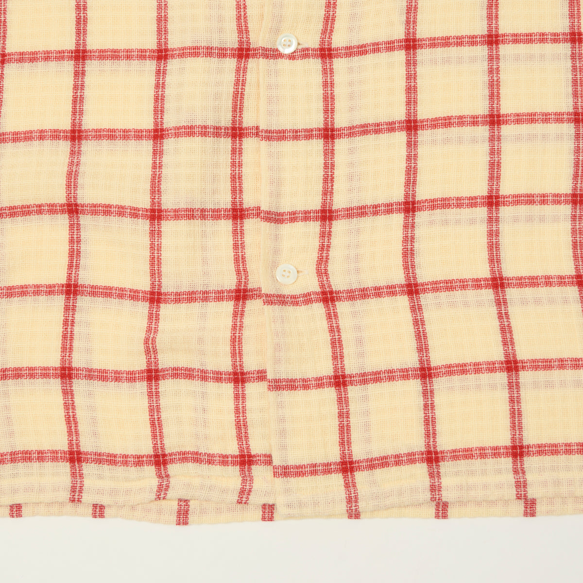 Knickerbocker 'Loom' Cotton Check Shirt - Ecru