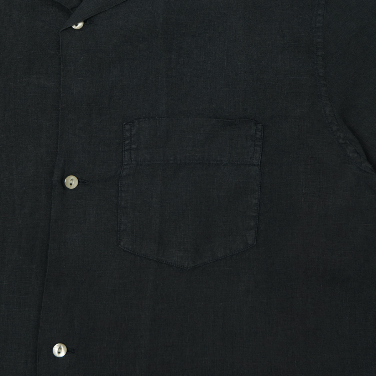 Knickerbocker 'Marina' Linen Camp Shirt - Black