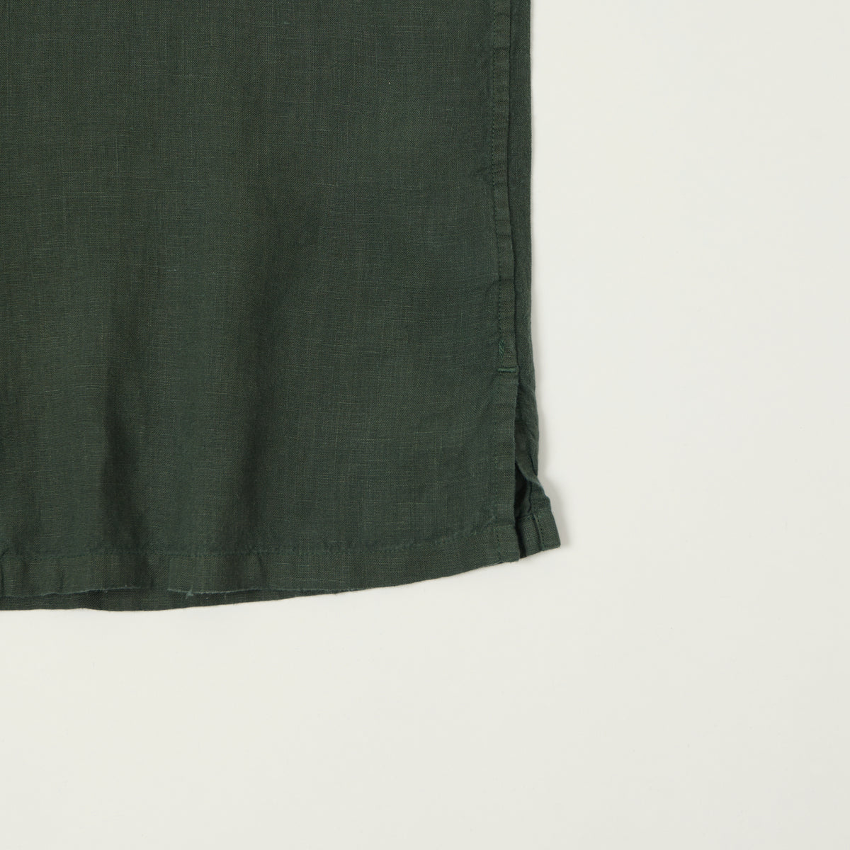 Knickerbocker 'Marina' Linen Camp Shirt - Deep Forest